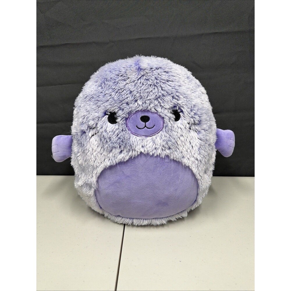 Squishmallows Ellen The Seal Purple Fuzzy Plush Stuffed Animal Kellytoy 12"